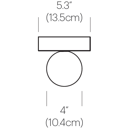 Bola Sphere Flush Wall/Ceiling Dimensions