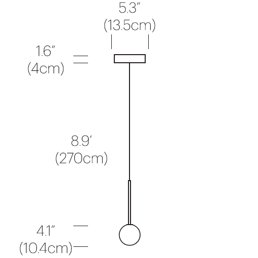 Bola Sphere Suspension Dimensions