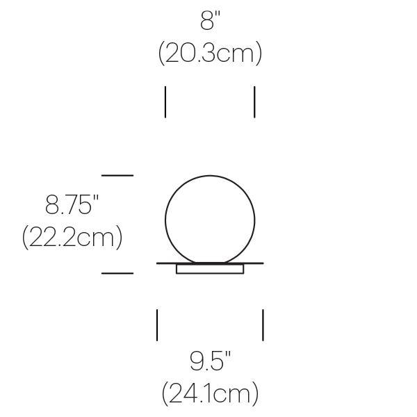 Bola Sphere Table Dimensions