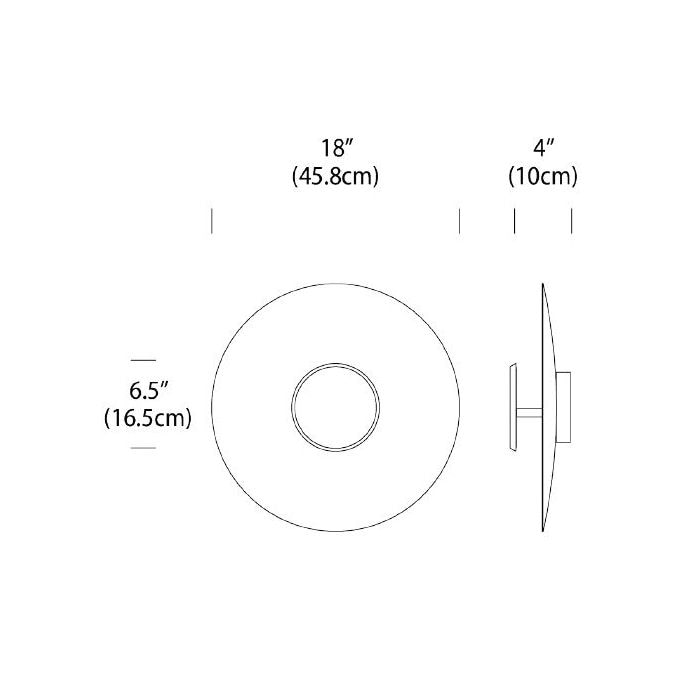 Sky Dome Flush Metal Ceiling/Wall Dimensions