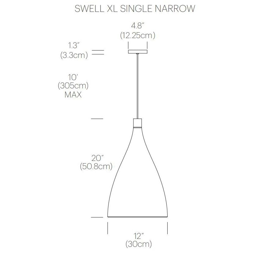 Swell Single XL Suspension Dimensions