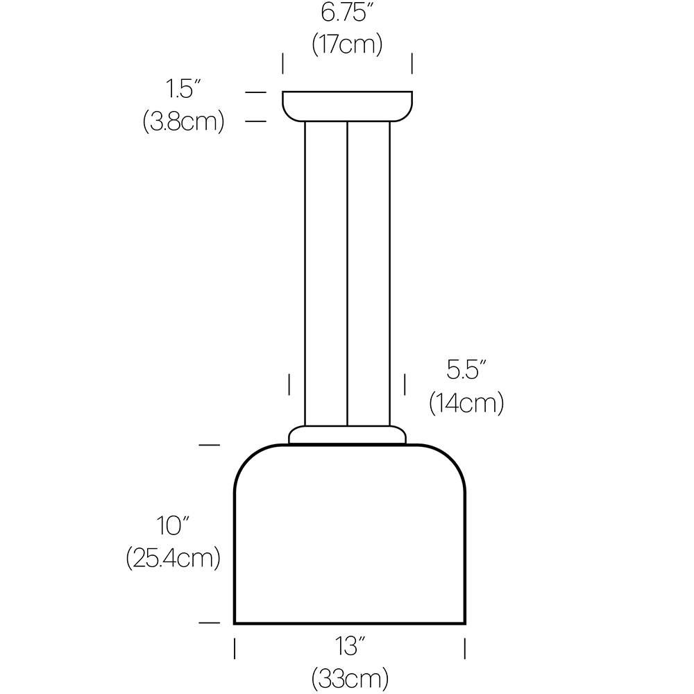 Totem Downlight Shade B Suspension Dimensions