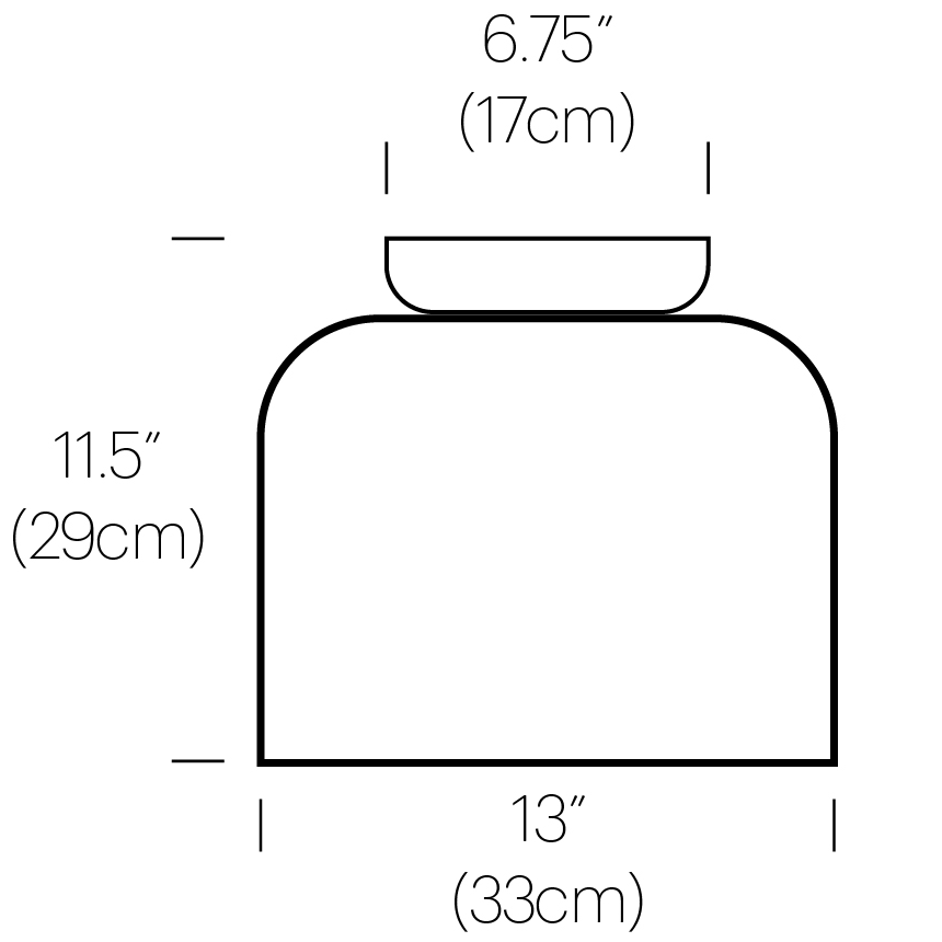 Totem Flush Shade B Ceiling Dimensions