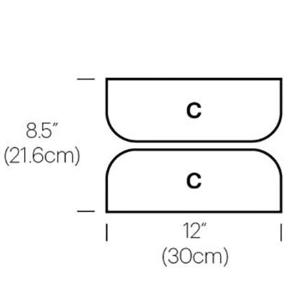 Totem Shade C/C Table Dimensions