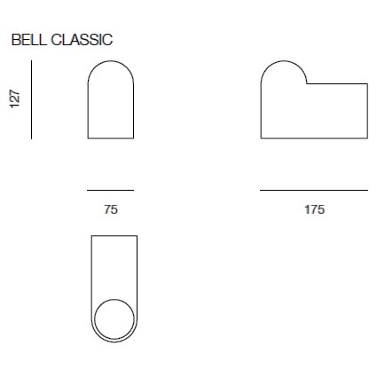 Bell Outdoor Wall Dimensions