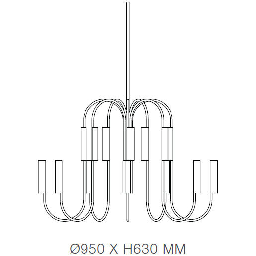 Pop Chandelier Suspension Dimensions