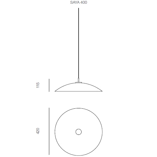 Saya Pendant Suspension Dimensions