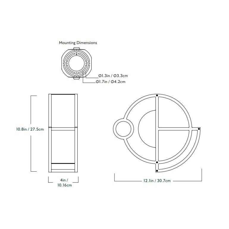 Moonrise Sconce 01 Wall Dimensions