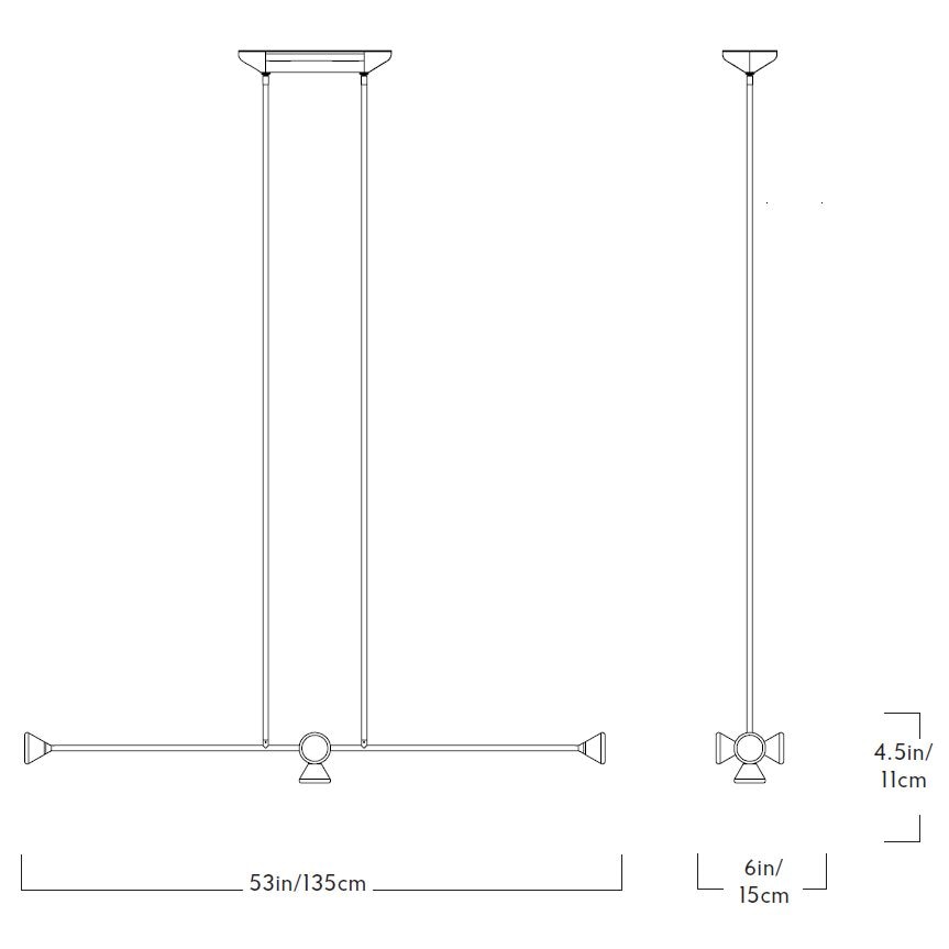 Apollo 5 Light Suspension Dimensions