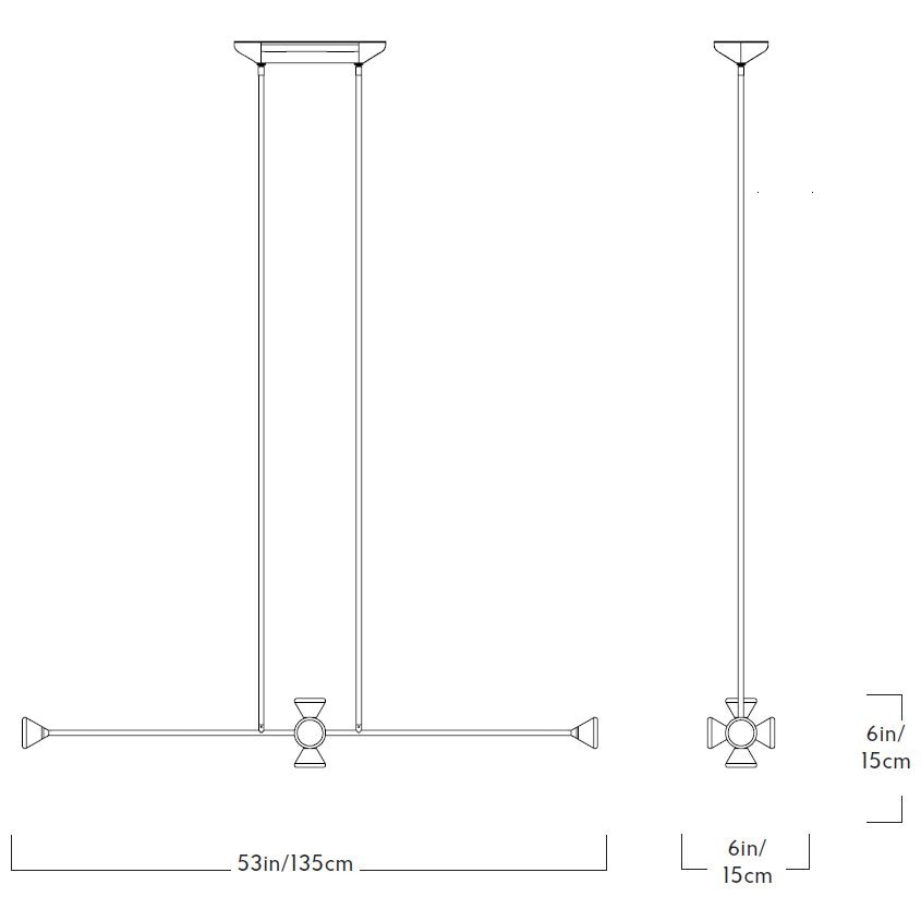 Apollo 6 Light Suspension Dimensions