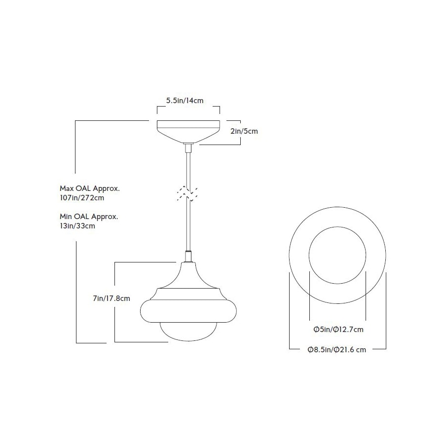 Humboldt Pendant 02 White Oak Suspension Dimensions