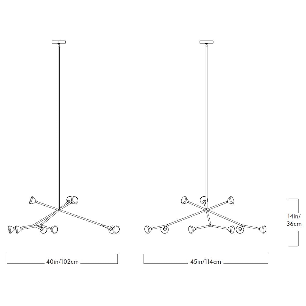 Nova 9 Light Suspension Dimensions