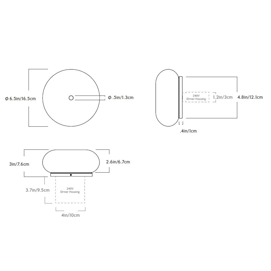 Pillow Sconce 01 Wall Dimensions
