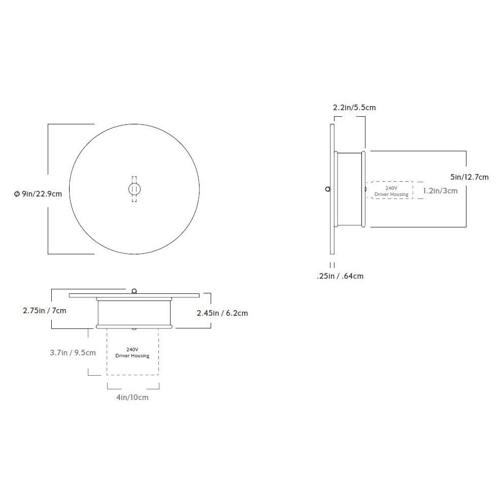 Pith Sconce Terrazzo Wall Dimensions