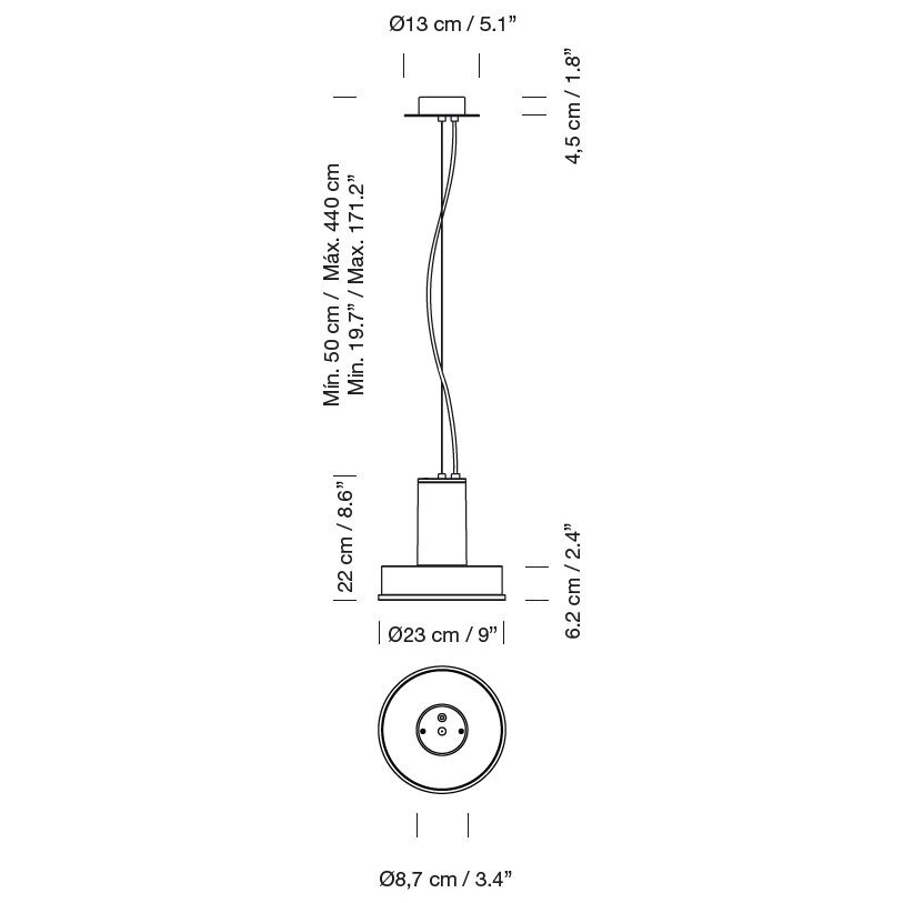 Arne S Domus Outdoor Suspension Dimensions