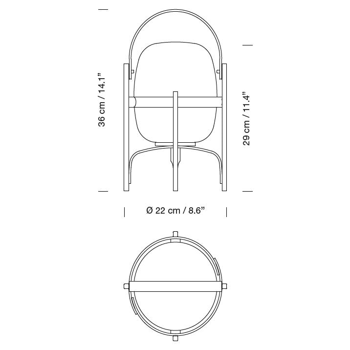 Cestita Bateria Portable Table Dimensions