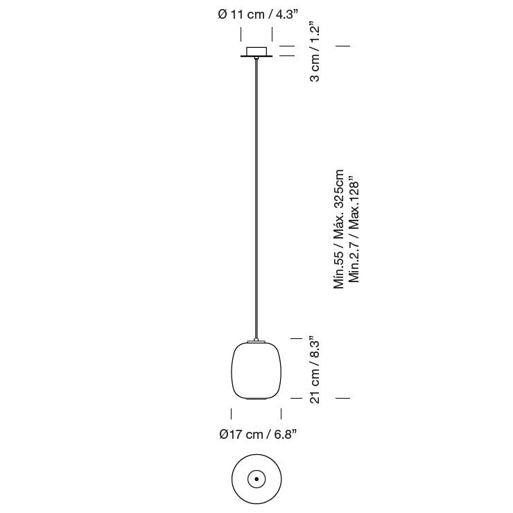 Globo Cestita Suspension Dimensions