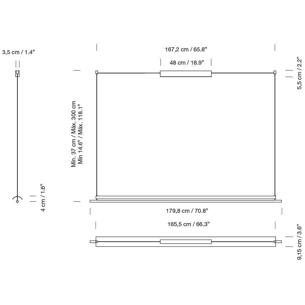 Lámina 165 Suspension Dimensions