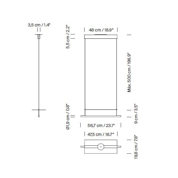 Lamina Dorada 45 Suspension Dimensions
