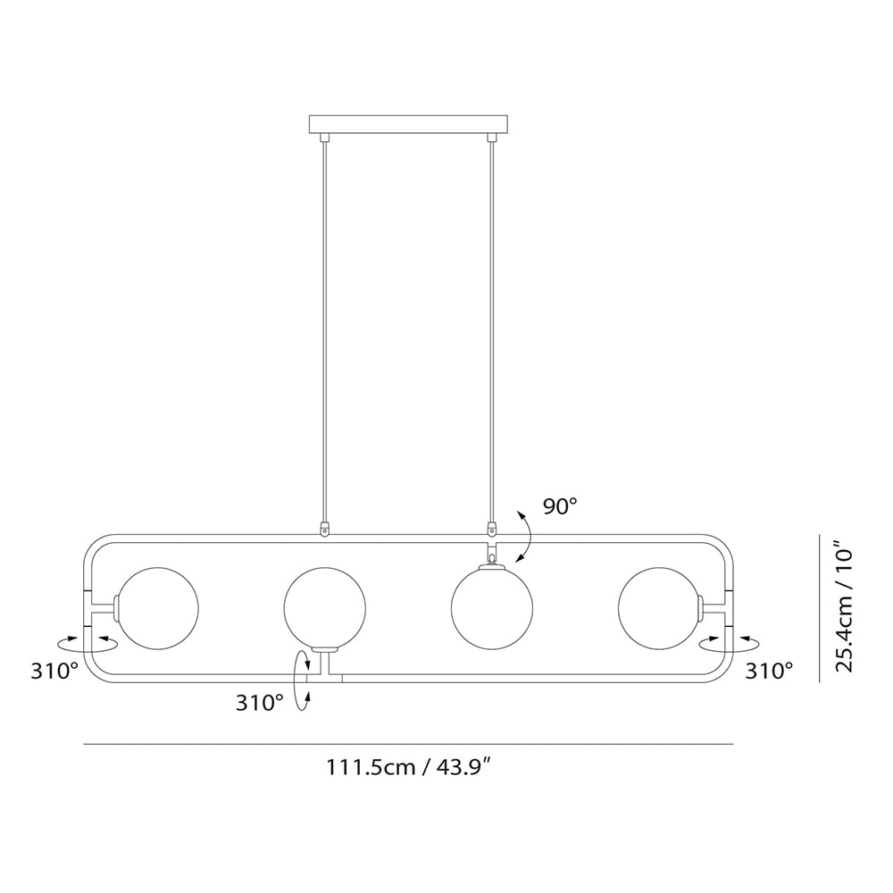 Sircle Linear Suspension Dimensions