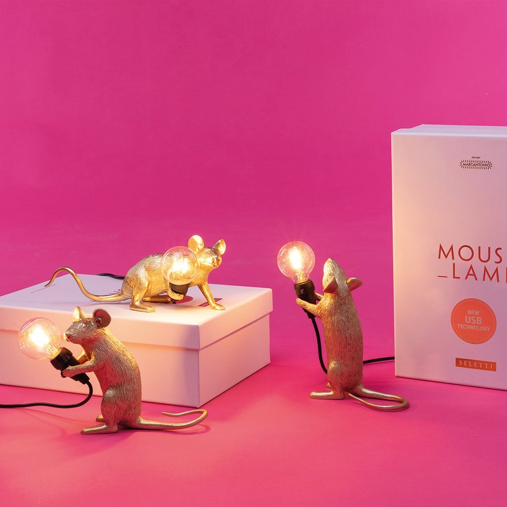 Seletti mouse lamp gold hotsell