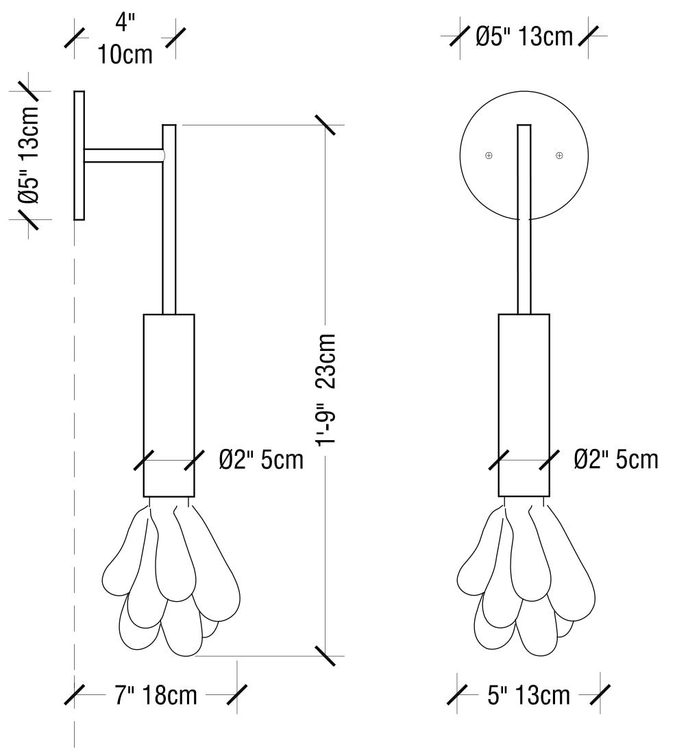 Dew Wall Dimensions