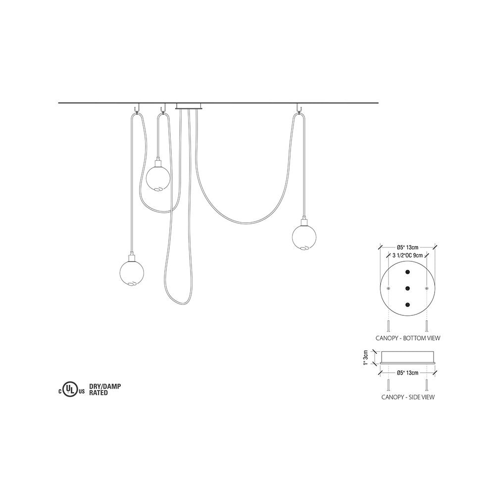 Drape Hook Suspension Dimensions