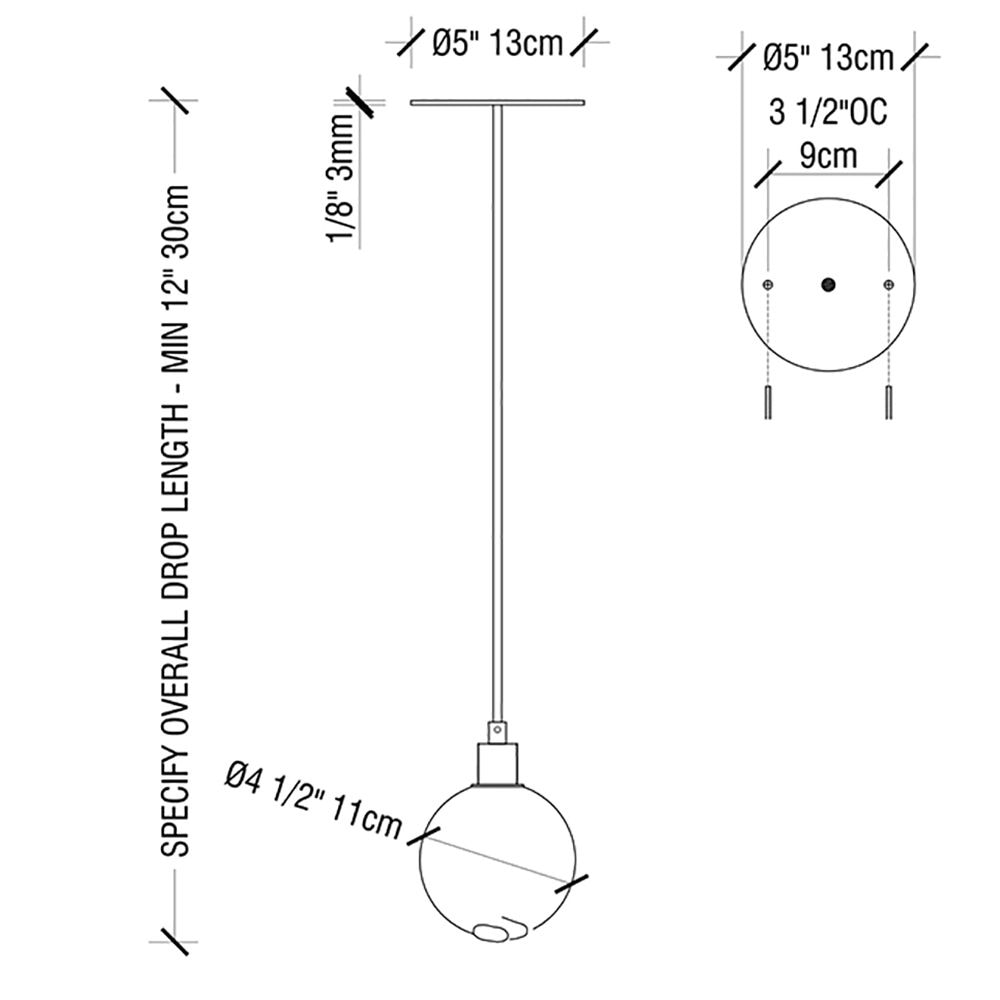 Drape Suspension Dimensions