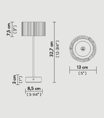 Accordeon Battery Table Dimensions