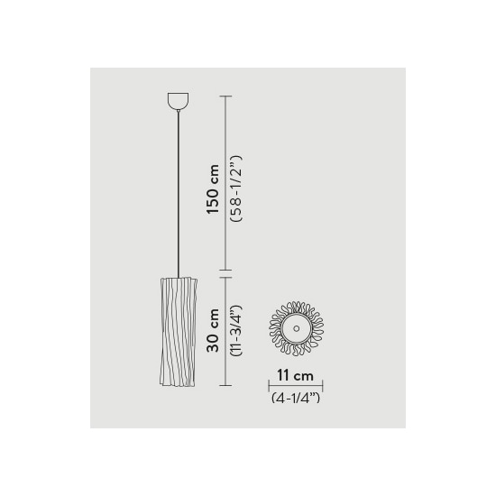 Accordeon Vertical Suspension Dimensions