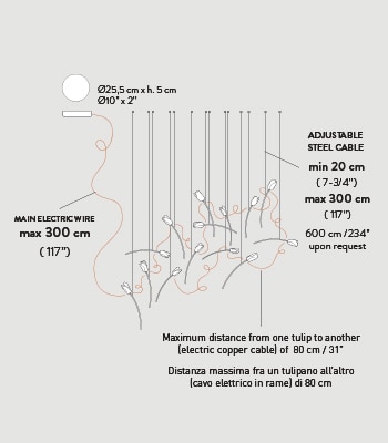 Tulip 14 Free Standing Suspension Dimensions