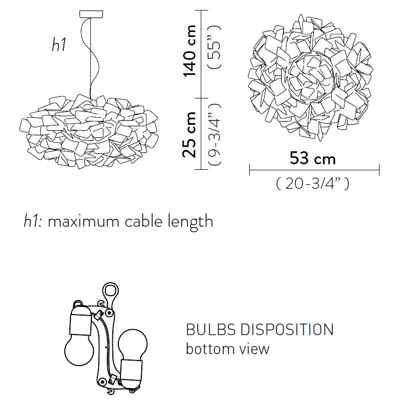 Clizia Pixel Suspension Dimensions