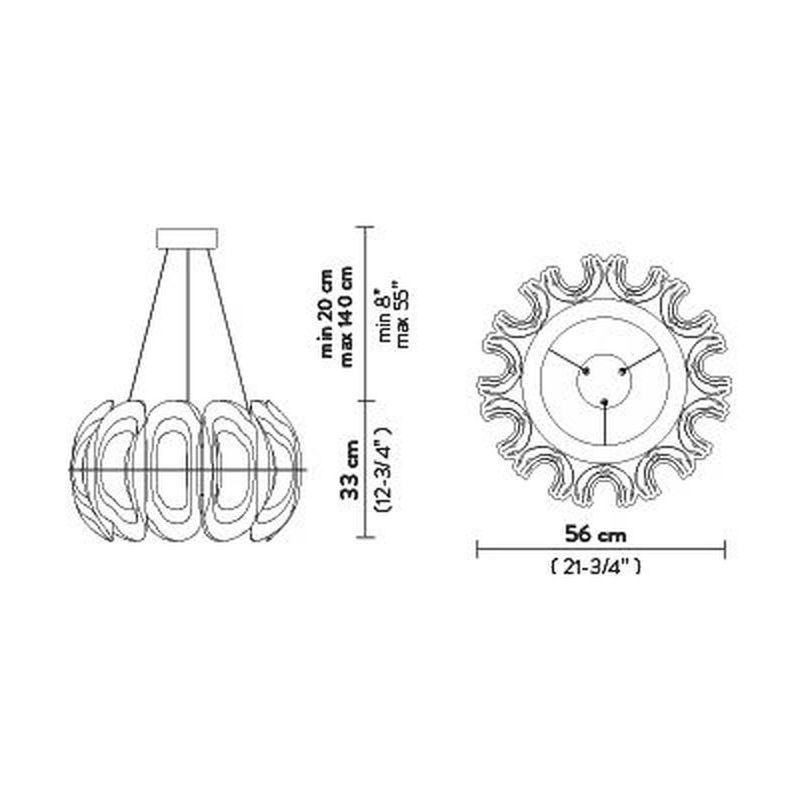Fiordlys Round Suspension Dimensions
