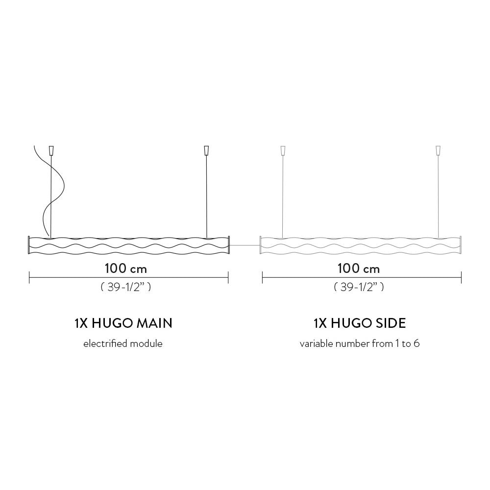 Hugo Architectural Suspension System Dimensions