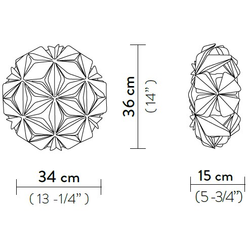 La Vie Ceiling/Wall Dimensions