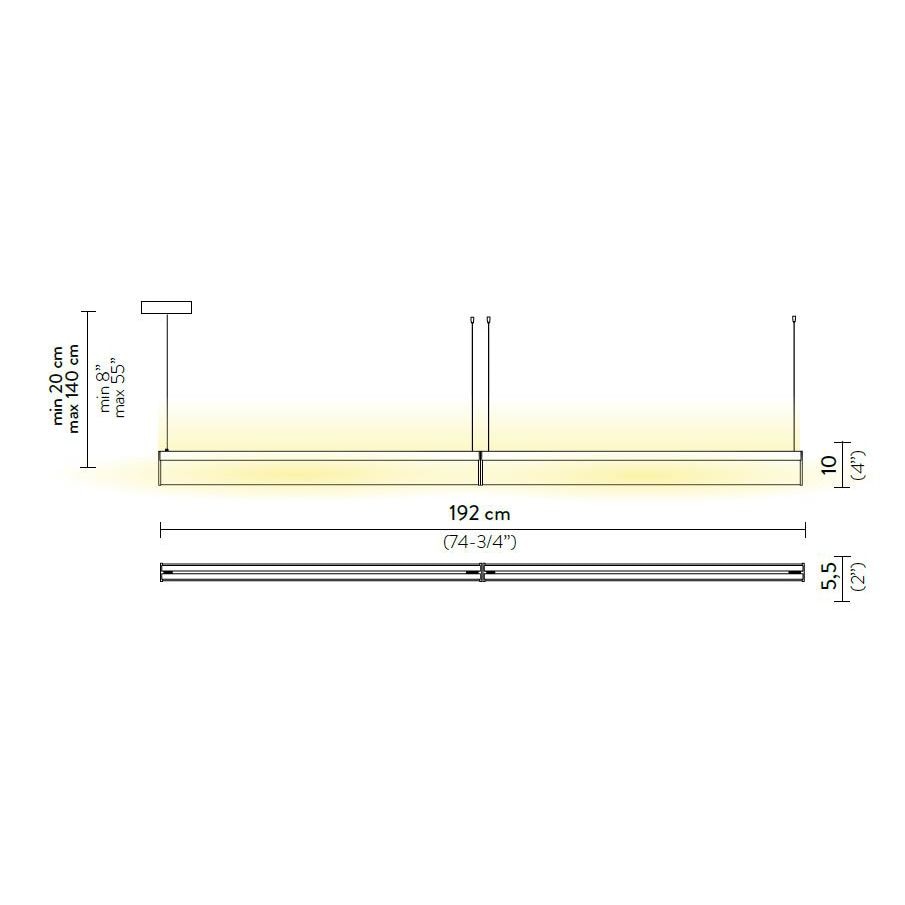 Modula Double Suspension Dimensions