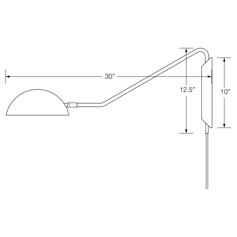 Swing Dome Light Wall Dimensions