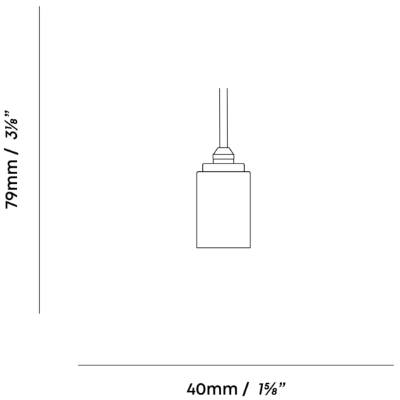 Graphite Pendant Suspension Dimensions