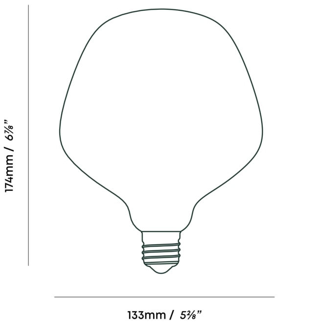 Enno 6W LED Bulb Dimensions