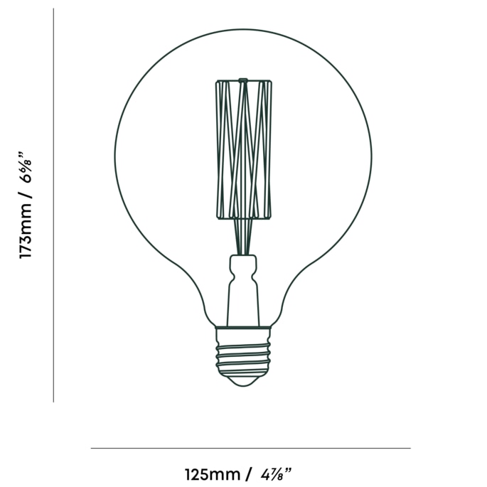 Gaia 6W LED Bulb Dimensions