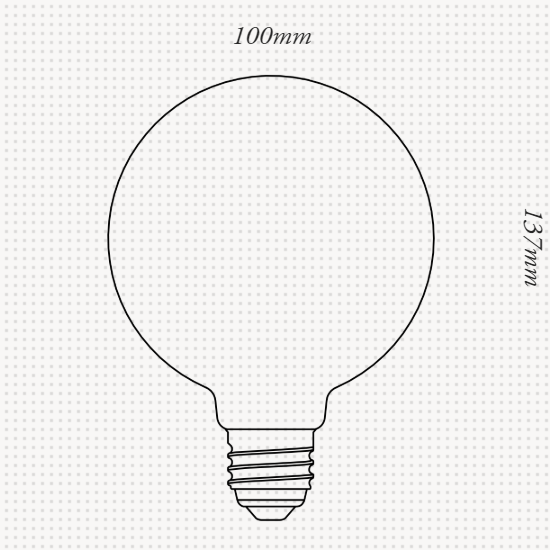 Sphere III Dim to Warm Bulb Dimensions