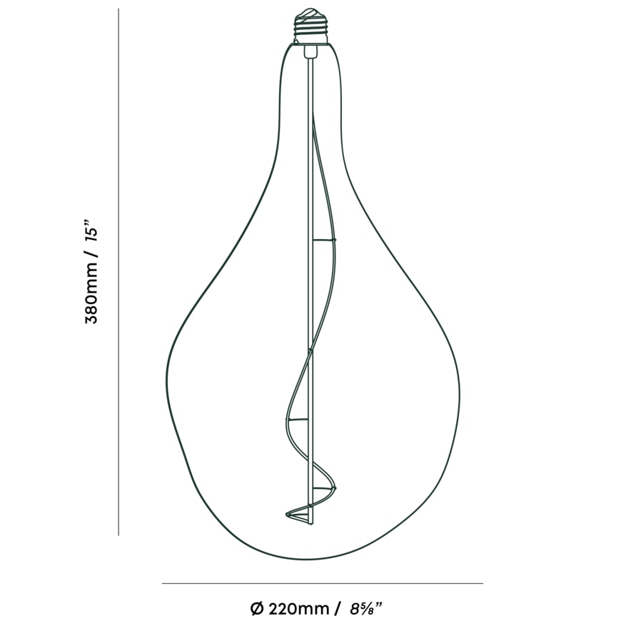 Voronoi III 5W LED Bulb Dimensions