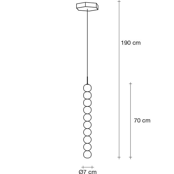 Abacus 10 Glass Suspension Dimensions