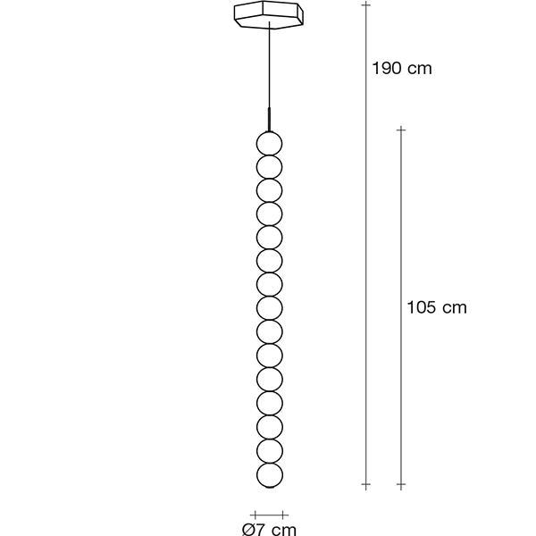 Abacus 15 Glass Suspension Dimensions