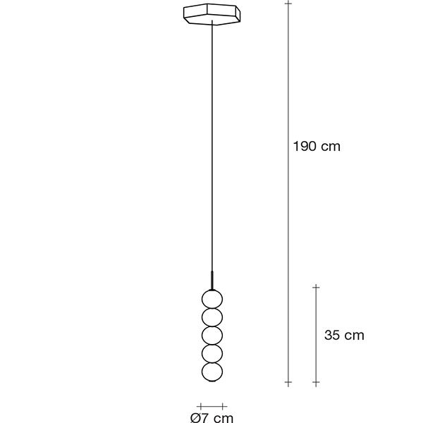 Abacus 5 Glass Suspension Dimensions