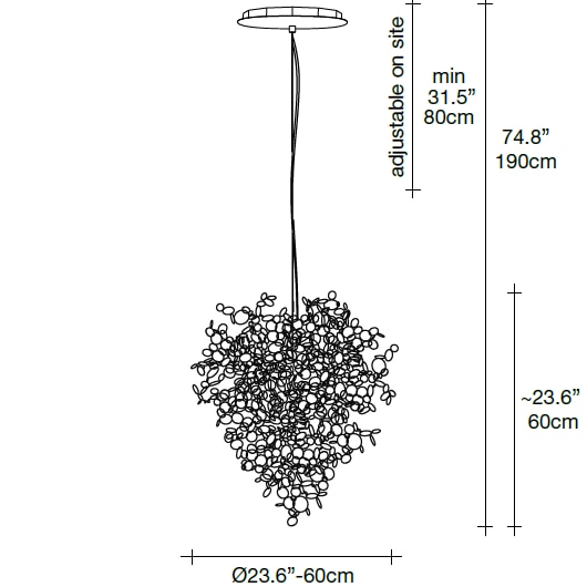 Argent Small Suspension Dimensions