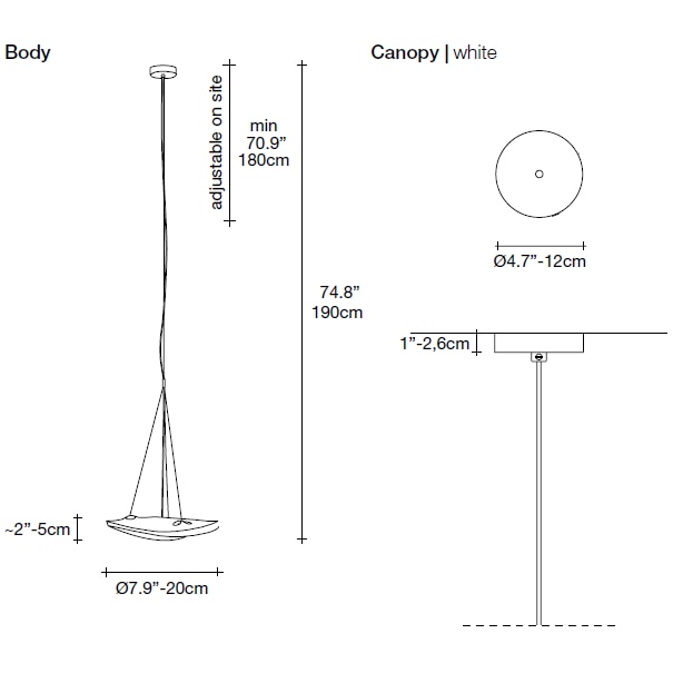 Manta Suspension Dimensions