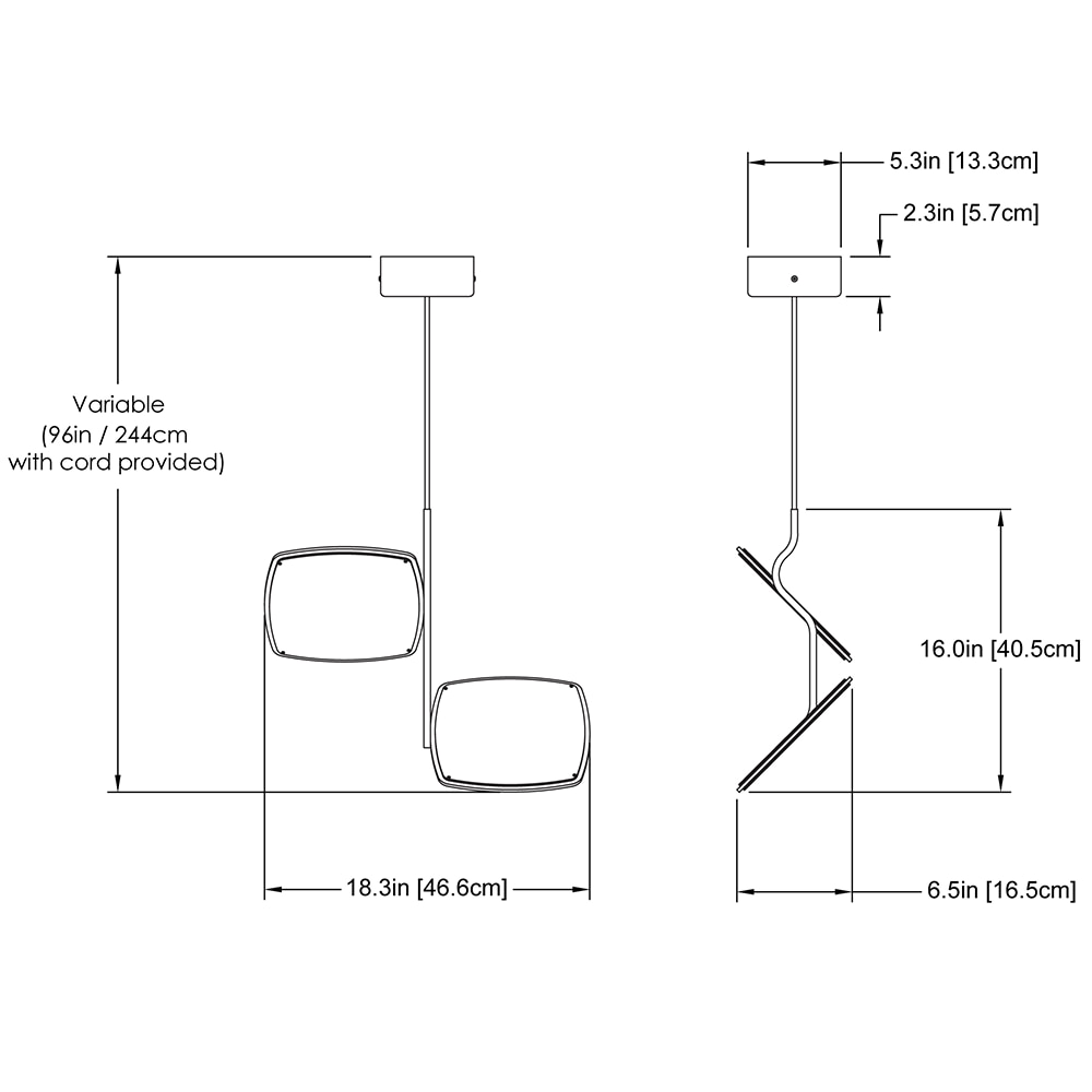 Hublot 16 2SQ Pendant Suspension Dimensions