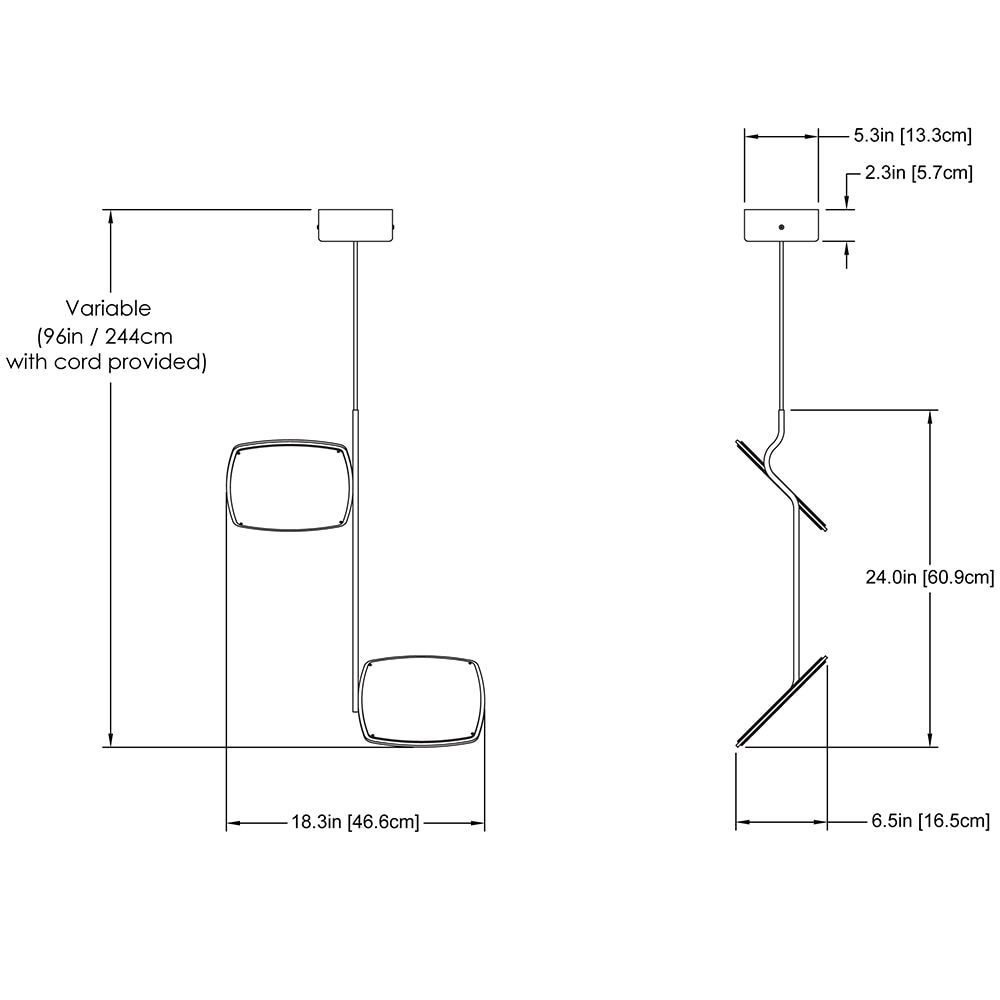 Hublot 22 2SQ Pendant Suspension Dimensions