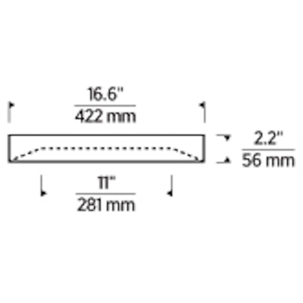 Hilo 16 Ceiling/Wall Dimensions